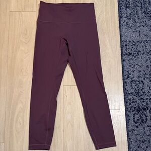 lululemon athletica ribbed Burgundy Leggings